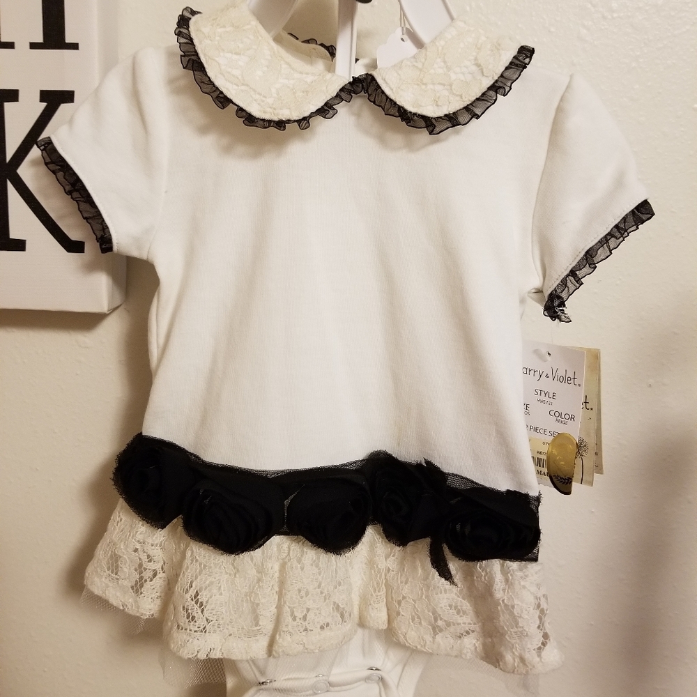 Harry & Violet 2 piece Layette Set 3-6 ms